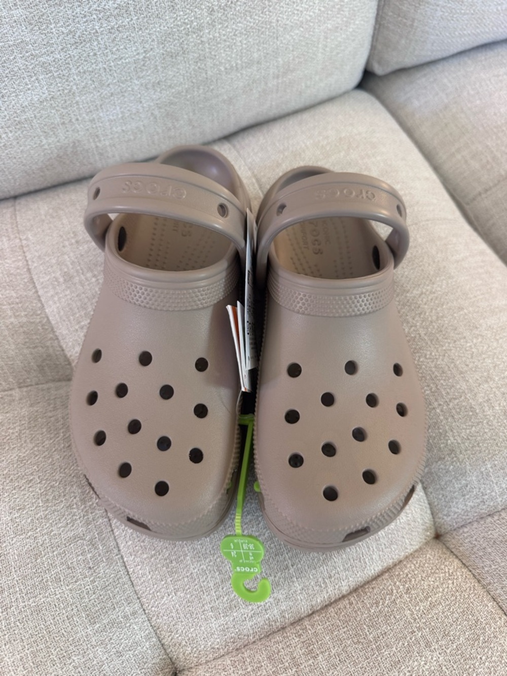 Crocs Classic Platform Clog Taupe Women’s 8 Elevated Comfort Casual - Picture 4 of 7
